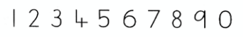 Handwriting numbers